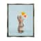 Stupell Industries Spring Bunny Floral Daffodils Floater Framed Art